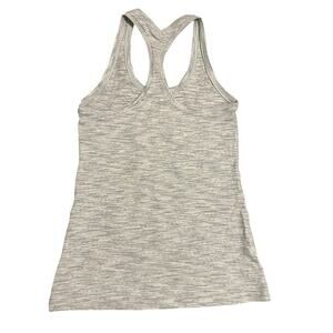 Lululemon heather light gray racerback tank top running workout size 4 small